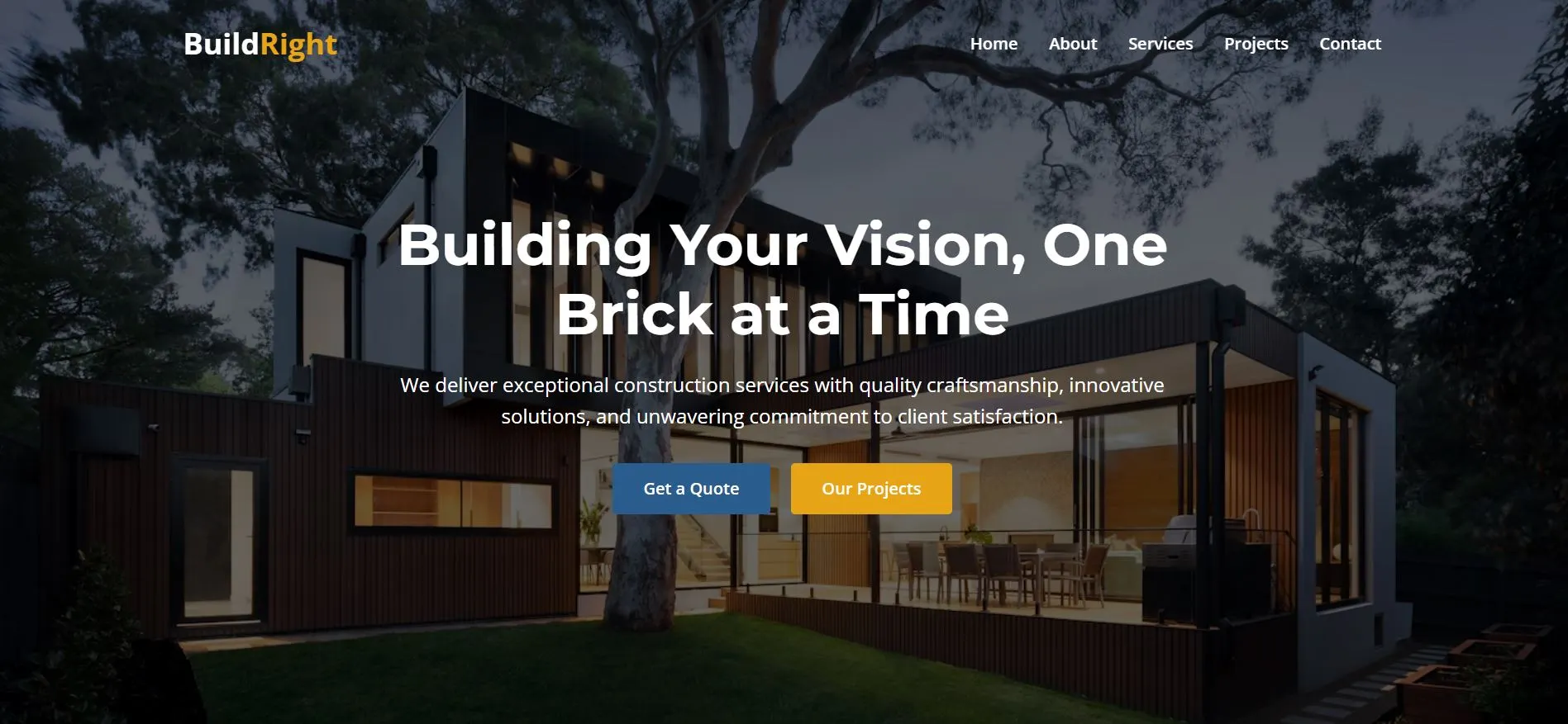 Construction Company Website